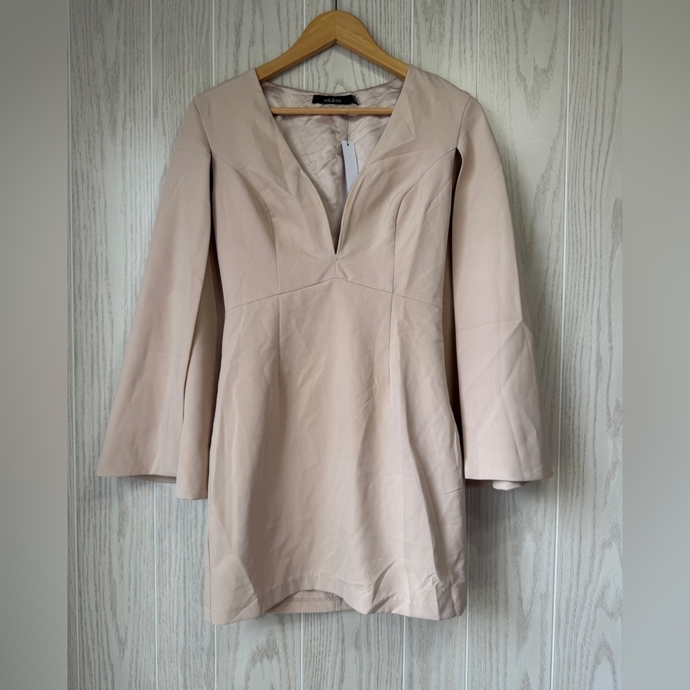 Ark & Co. Light Tan Cape Dress Size S NWT